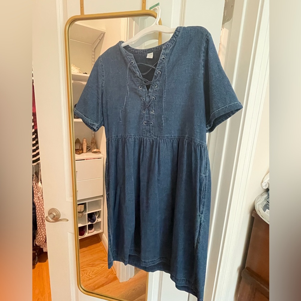 Denim mini dress
